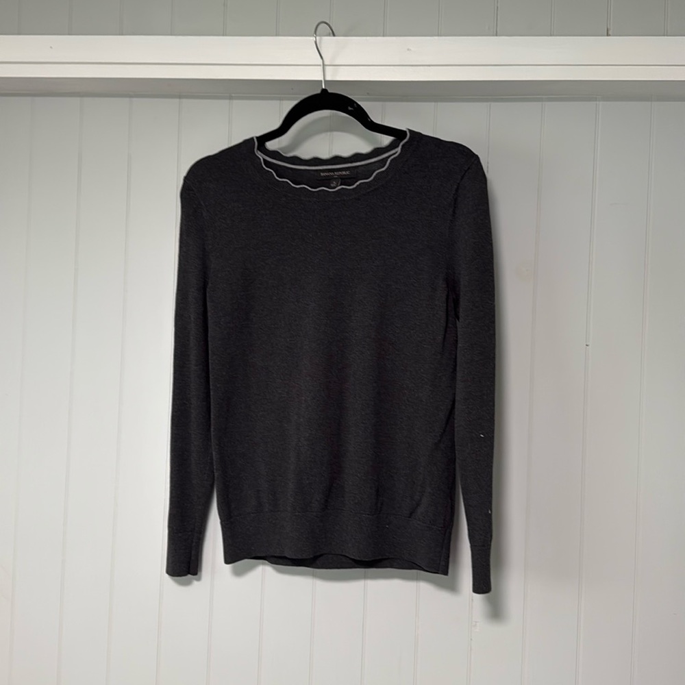 Banana Republic Scalloped Neck Sweater